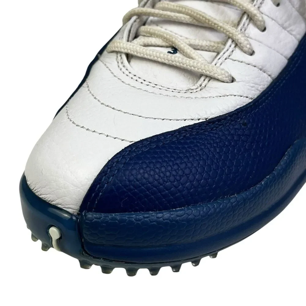 Nike Air Jordan 12 Golf Shoes Mens Size 8 White Blue DH4120-101 Cleats Jumpman